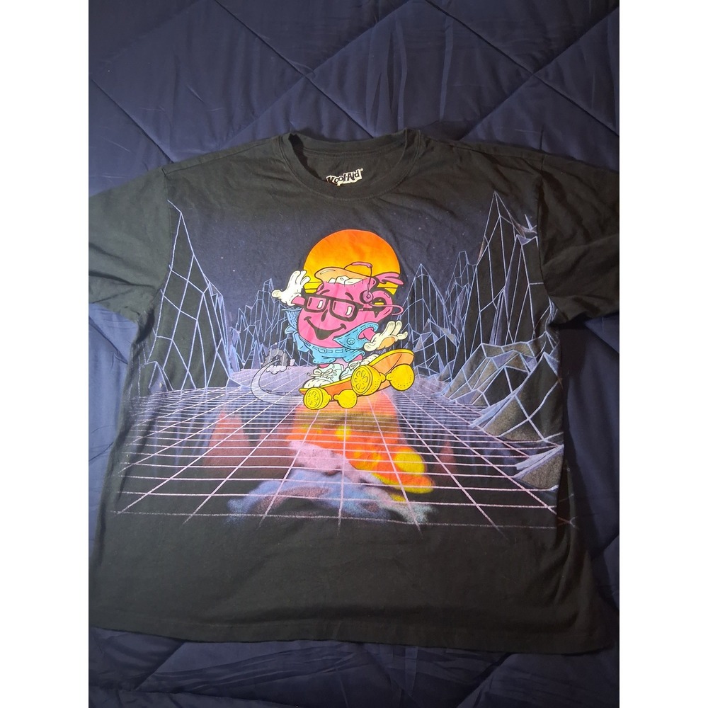 Kool-Aid‎ Man Vaporwave Skateboard Retro 80s Graphic T-Shirt Black XL Mad Engine
